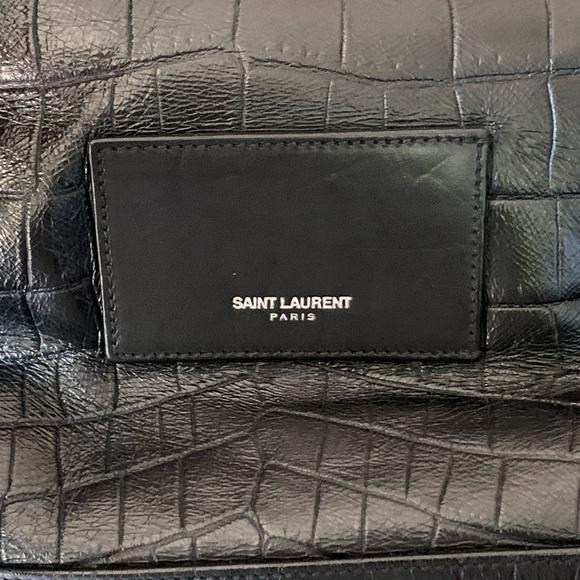 CITY BACKPACK IN CROCODILE-EMBOSSED LEATHER black - Picture 8 of 12